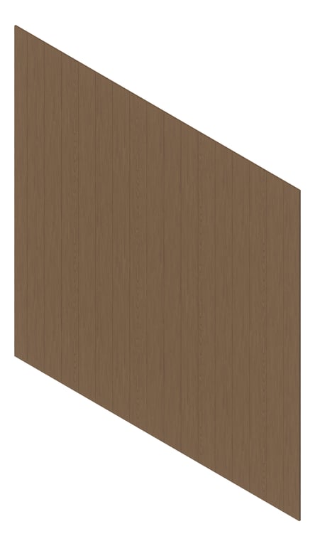 3D Presentation Image of Cladding Aluminium Deco VGroove Vertical Casuarina Material