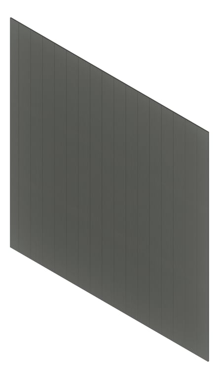 3D Presentation Image of Cladding Aluminium Deco VGroove Vertical CharredTimber Material