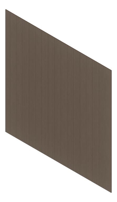 3D Presentation Image of Cladding Aluminium Deco VGroove Vertical Chestnut Material
