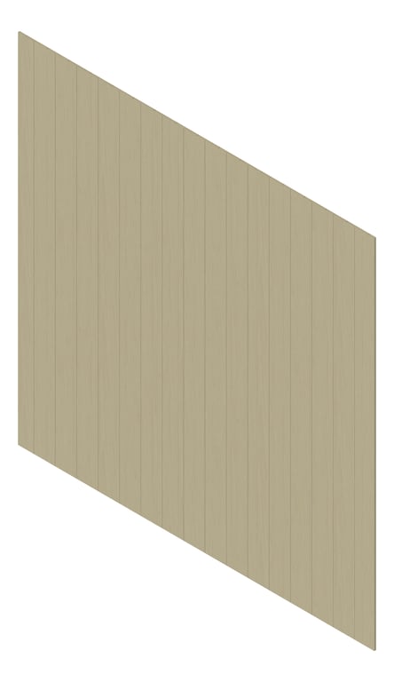 3D Presentation Image of Cladding Aluminium Deco VGroove Vertical CurlyBirch Material