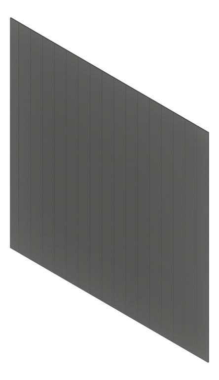 3D Presentation Image of Cladding Aluminium Deco VGroove Vertical Ebony Material