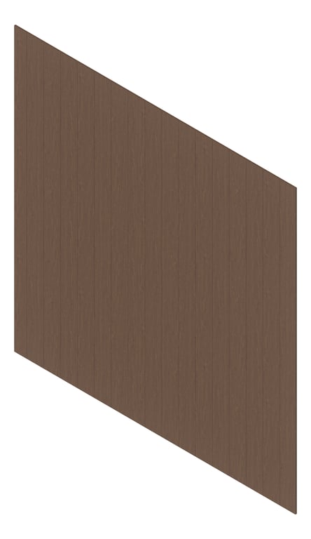 3D Presentation Image of Cladding Aluminium Deco VGroove Vertical GoldenOak Material