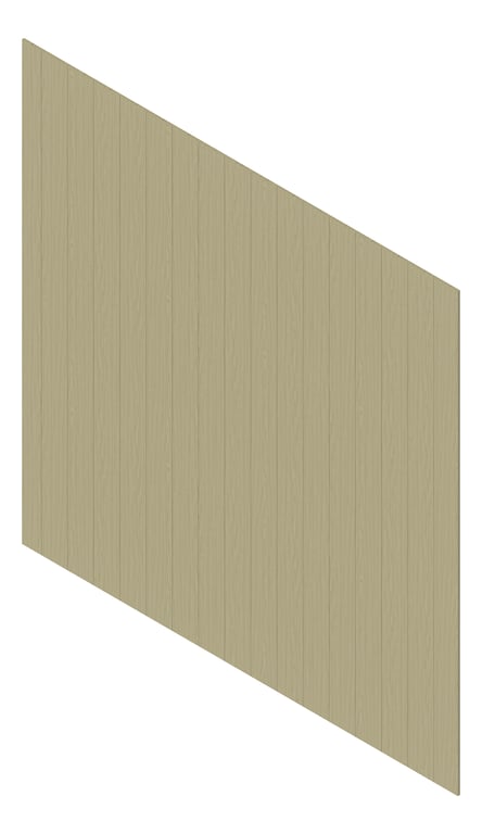 3D Presentation Image of Cladding Aluminium Deco VGroove Vertical HamptonBeech Material