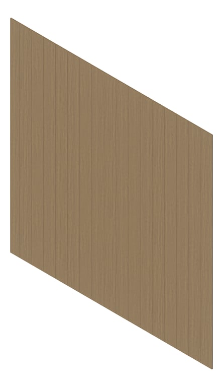 3D Presentation Image of Cladding Aluminium Deco VGroove Vertical HoneyEmber Material