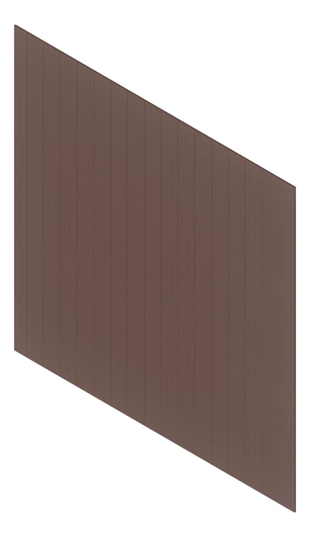 3D Presentation Image of Cladding Aluminium Deco VGroove Vertical Jarrah Material