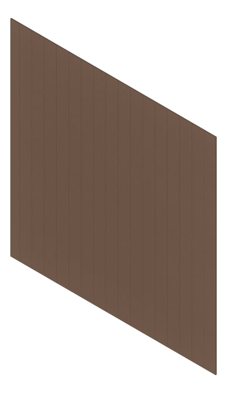 3D Presentation Image of Cladding Aluminium Deco VGroove Vertical Merbau Material