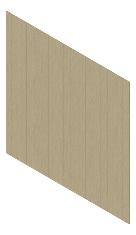 3D Presentation Image of Cladding Aluminium Deco VGroove Vertical TasmanianOak Material