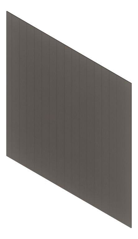 3D Presentation Image of Cladding Aluminium Deco VGroove Vertical Wenge Material