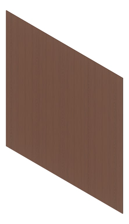 3D Presentation Image of Cladding Aluminium Deco VGroove Vertical WesternRedCedar Material