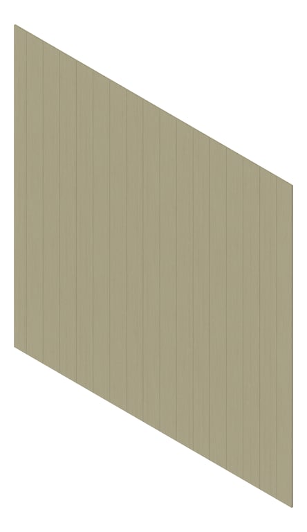3D Presentation Image of Cladding Aluminium Deco VGroove Vertical WhiteAsh Material