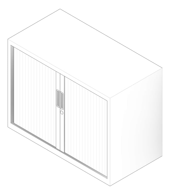 3D Documentation Image of Cabinet TambourDoor Dexion Strata2 Freestanding