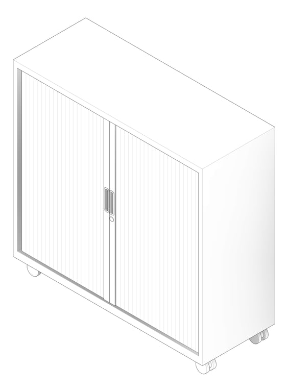 3D Documentation Image of Cabinet TambourDoor Dexion Strata2 Mobile