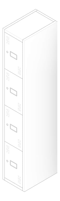 3D Documentation Image of Locker Metal Dexion Precision 4Tier