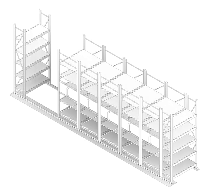 3D Documentation Image of Shelving Track Dexion FreeTrack2 Compactus Longspan2