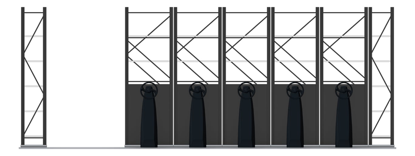 Front Image of Shelving Track Dexion MekDrive3 Compactus Longspan2