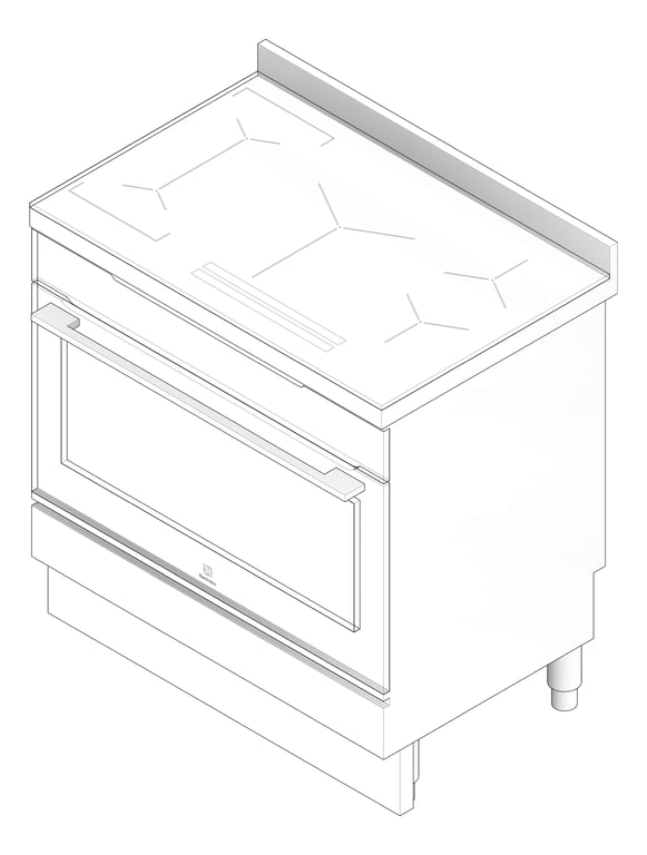 3D Documentation Image of Cooker Upright Electrolux Induction