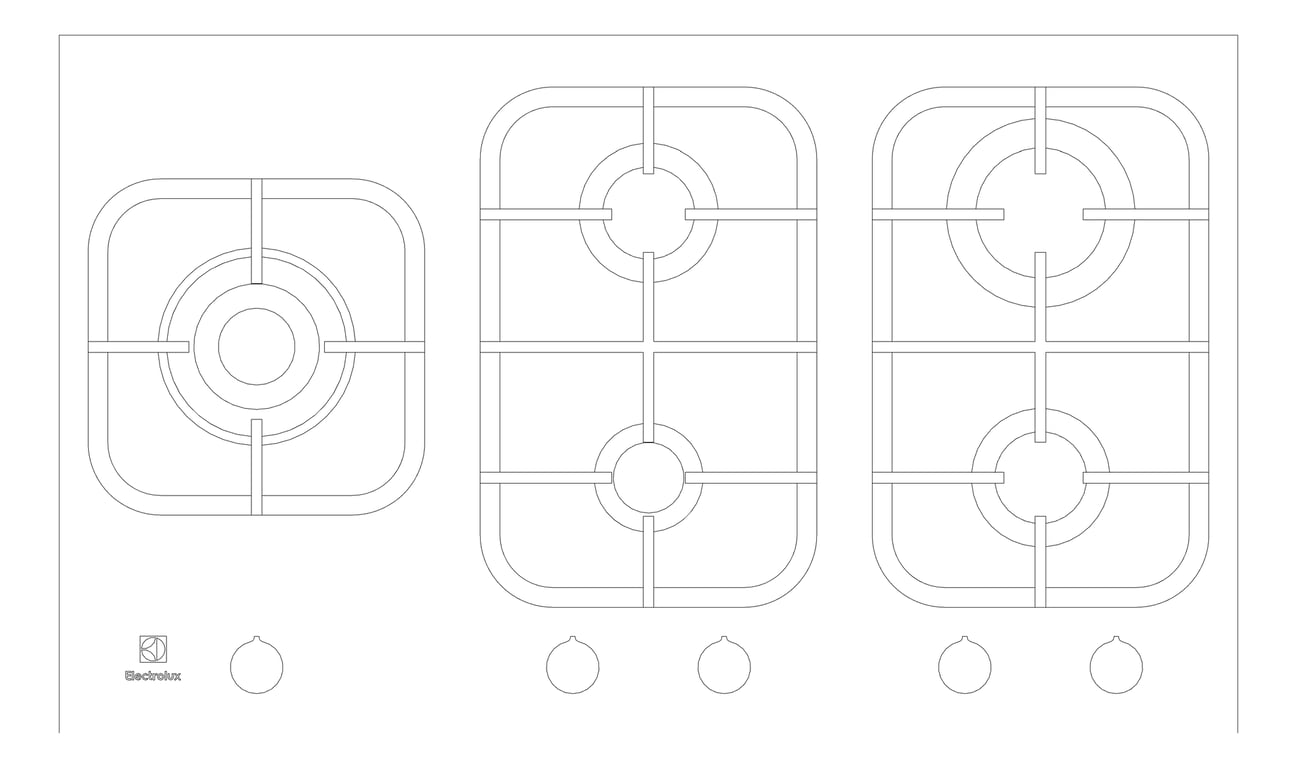 Plan Image of Cooktop Gas Electrolux 900