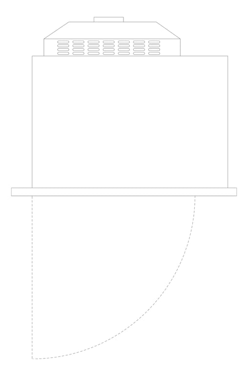 Plan Image of Microwave BuiltIn Electrolux SideOpen 25L