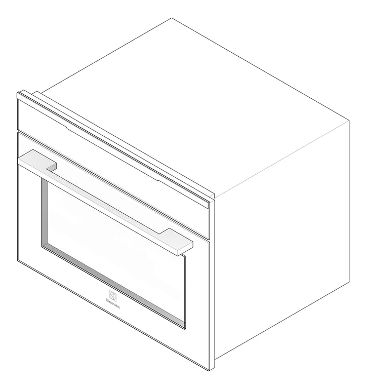 3D Documentation Image of Microwave BuiltIn Electrolux TopOpen 44L