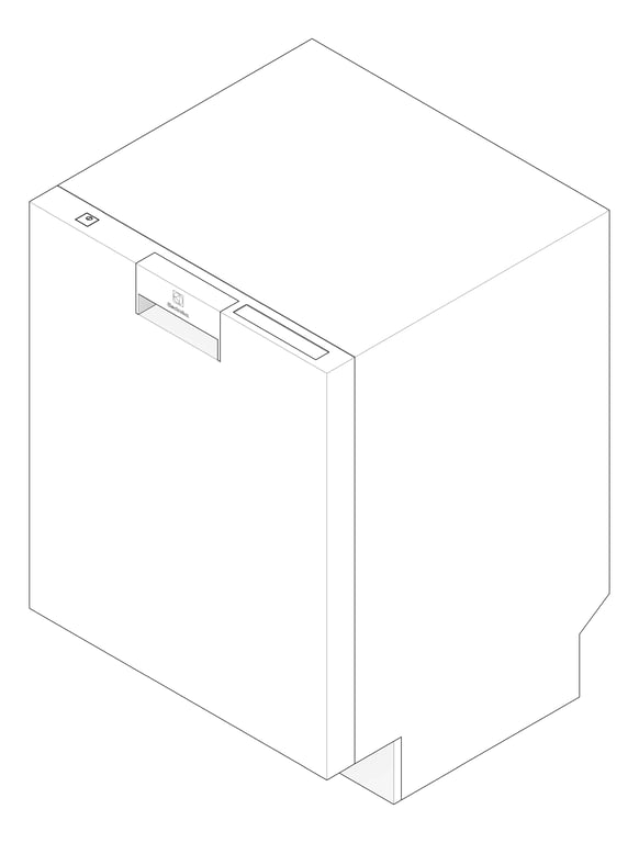 3D Documentation Image of Dishwasher BuiltUnder Electrolux