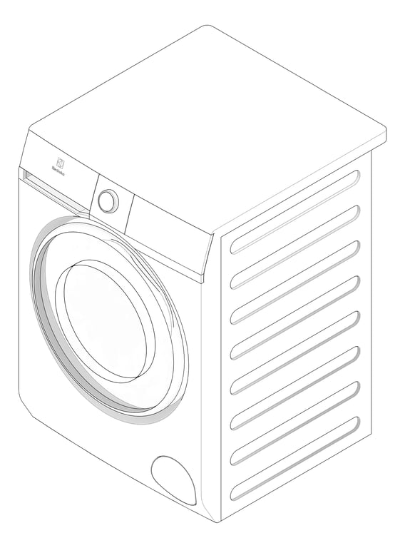 3D Documentation Image of Washer FrontLoad Electrolux