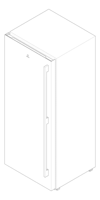 3D Documentation Image of Freezer SingleDoor Electrolux 388L