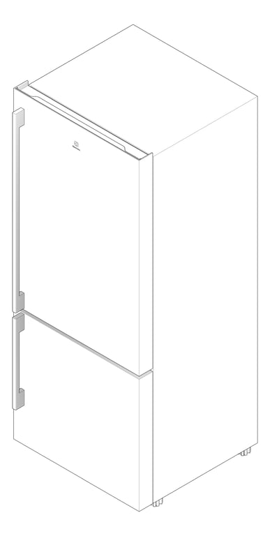 3D Documentation Image of Refrigerator Freezer Electrolux 425L