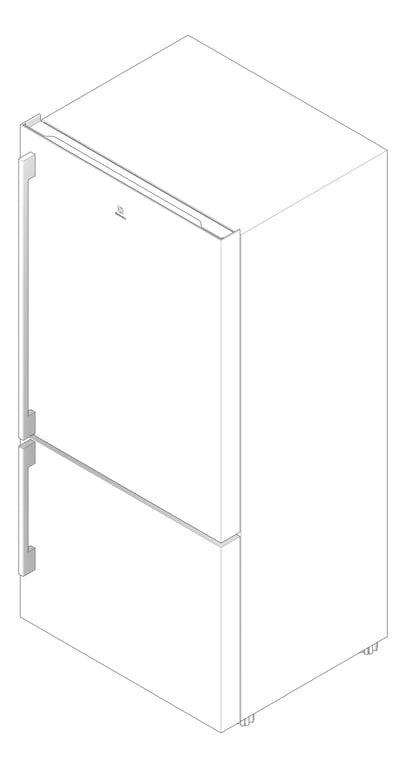 3D Documentation Image of Refrigerator Freezer Electrolux 496L