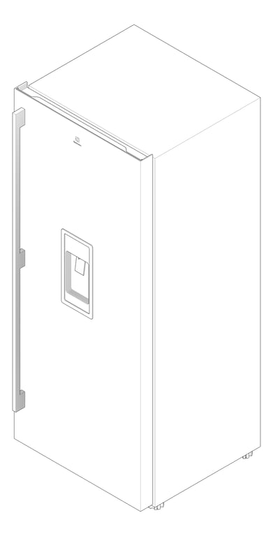 3D Documentation Image of Refrigerator SingleDoor Electrolux 466L