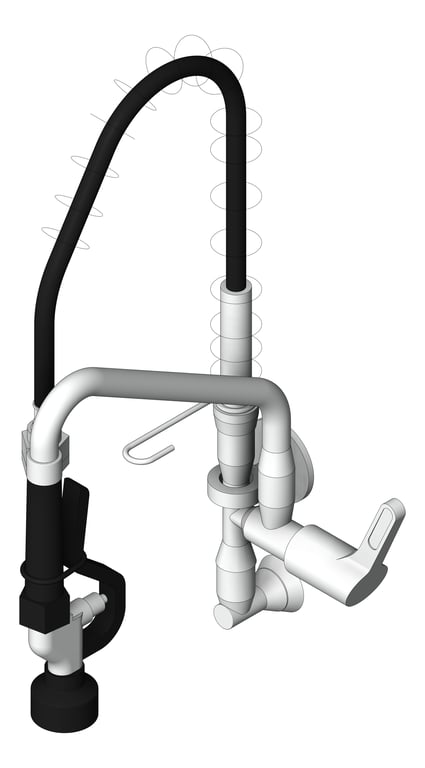 TapSet Wall Enware PreRinseUnit PotFiller Short