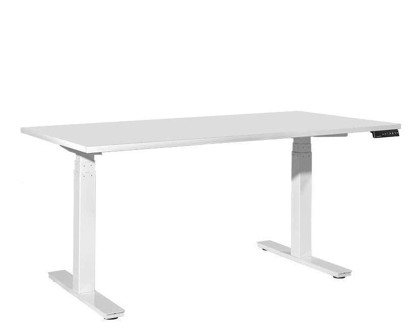 europlan tidal single white frame Image of Desk Single Europlan Tidal Premium AdjustableHeight