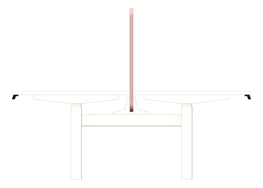 Left Image of Desk Double Europlan Tidal Premium AdjustableHeight