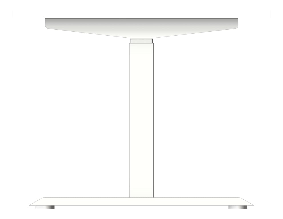 Left Image of Desk Single Europlan Tidal Premium AdjustableHeight