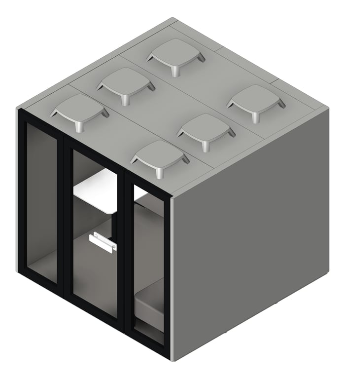 3D Shaded Image of Booth Meeting Europlan Refresh C-Pod 2-0