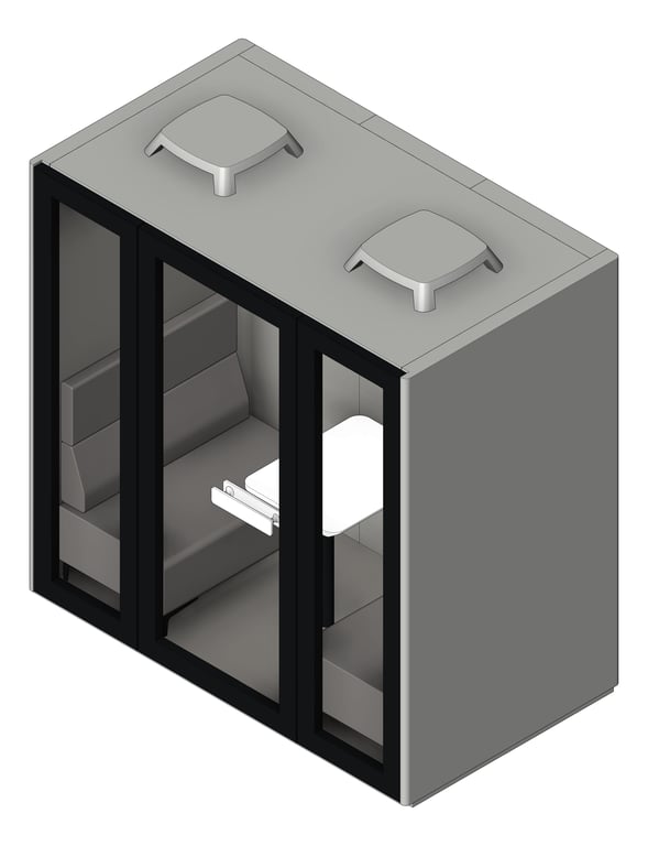 3D Shaded Image of Booth Meeting Europlan Refresh D-Pod 2-0