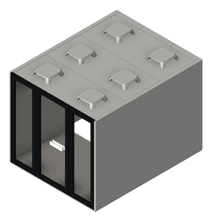3D Shaded Image of Booth Meeting Europlan Refresh M-Pod 2-0