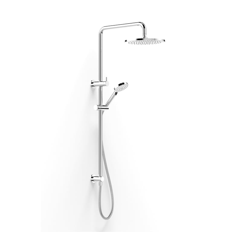 FaucetStrommen PegasiDualShower600Sqa90Rnd250 Render Image of Shower Dual FaucetStrommen Pegasi Square 600