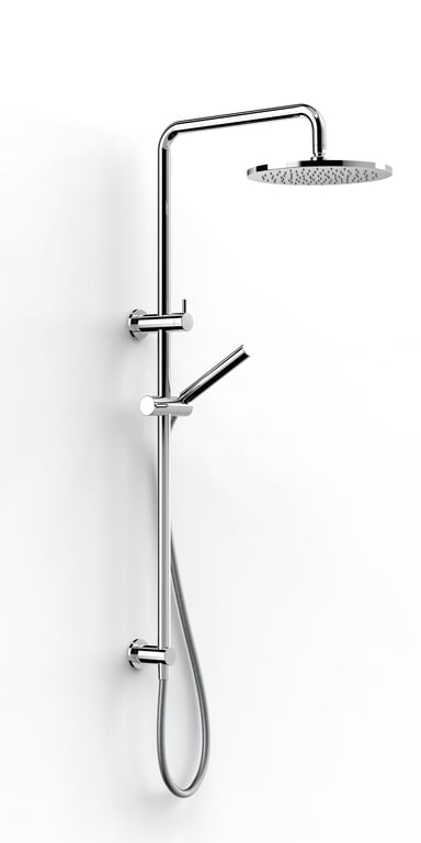 FaucetStrommen PegasiDualShower600SqaMicro250 Render Image of Shower Dual FaucetStrommen Pegasi Square Micro 600