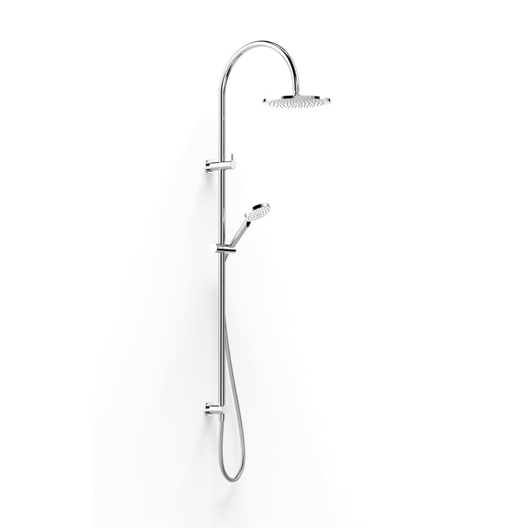 FaucetStrommen PegasiDualShower900Crv90Rnd250 Render Image of Shower Dual FaucetStrommen Pegasi Curve 900