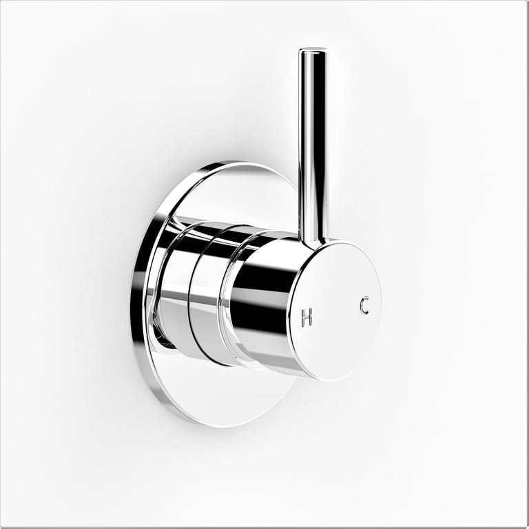 FaucetStrommen PegasiWallMixer80 Render Image of MixerTap Wall FaucetStrommen Pegasi 80mmCoverPlate