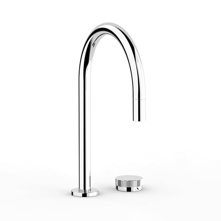 FaucetStrommen ZeroProgresivFlutedSinkMixerW.PullOutCurve Render Image of MixerSet Sink FaucetStrommen ZeroProgresiv Fluted Curve PullOut
