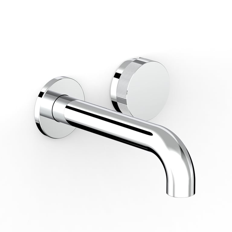 FaucetStrommen ZeroProgresivFlutedWallBasinMixerSet150 Render Image of MixerSet Basin FaucetStrommen ZeroProgresiv Fluted 150