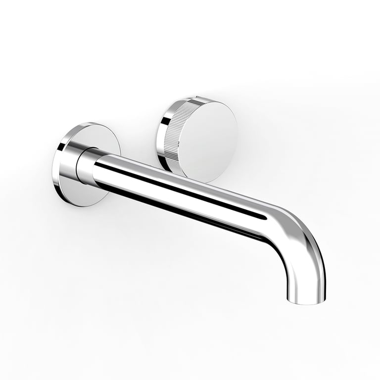 FaucetStrommen ZeroProgresivFlutedWallBasinMixerSet200 Render Image of MixerSet Basin FaucetStrommen ZeroProgresiv Fluted 200