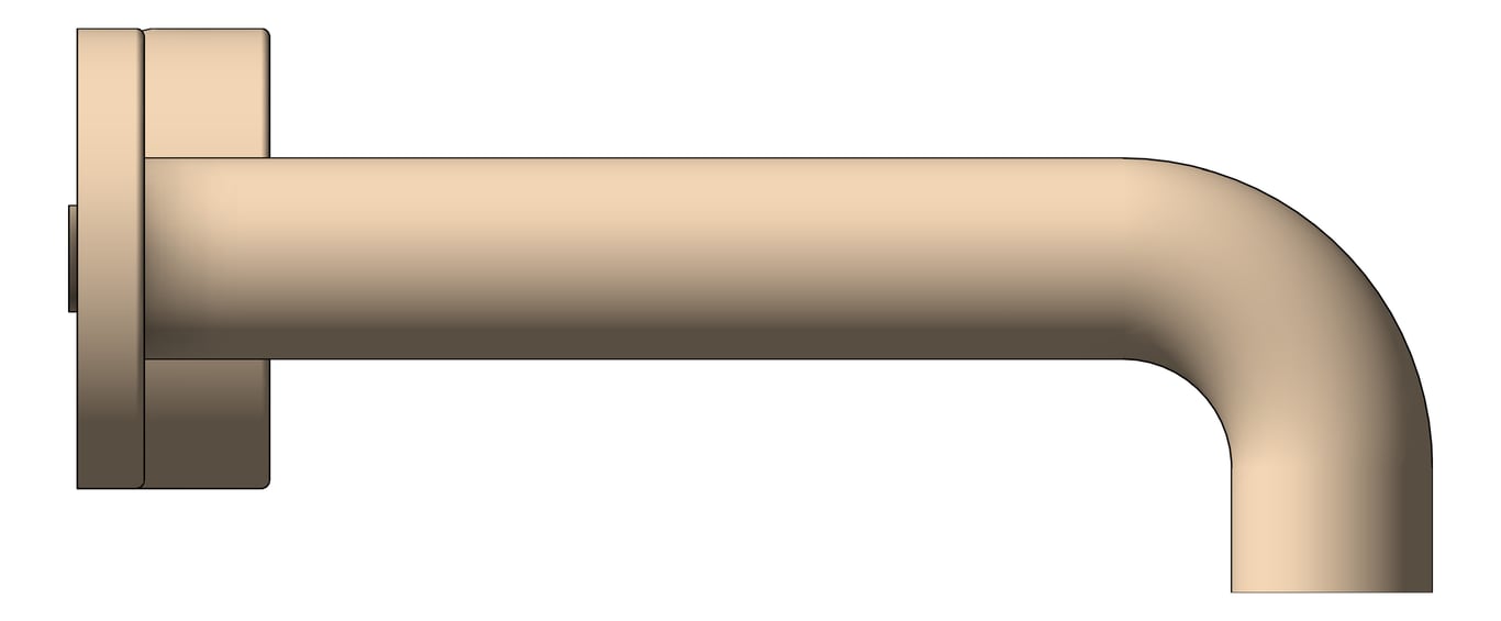 Left Image of MixerSet Basin FaucetStrommen ZeroProgresiv Smooth Wall 150