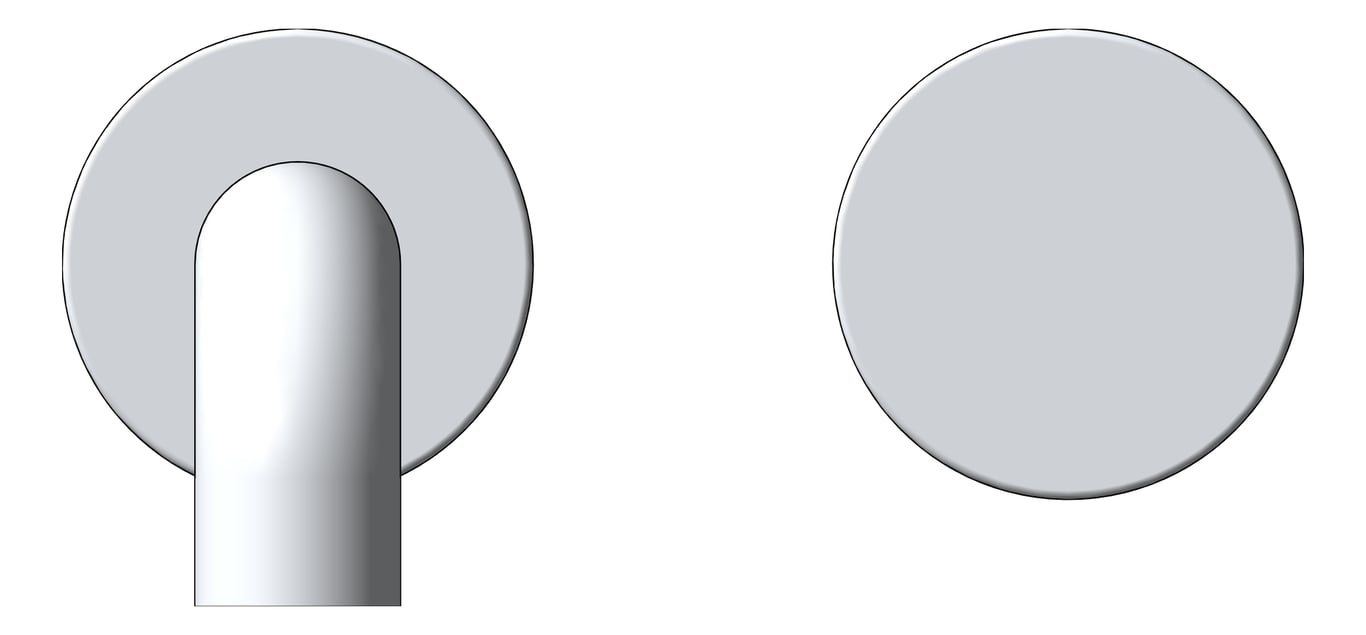 Front Image of MixerSet Basin FaucetStrommen ZeroProgresiv Smooth Wall 250