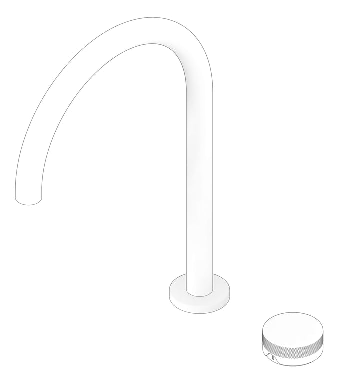 3D Documentation Image of MixerSet Sink FaucetStrommen ZeroProgresiv Knurl Curve