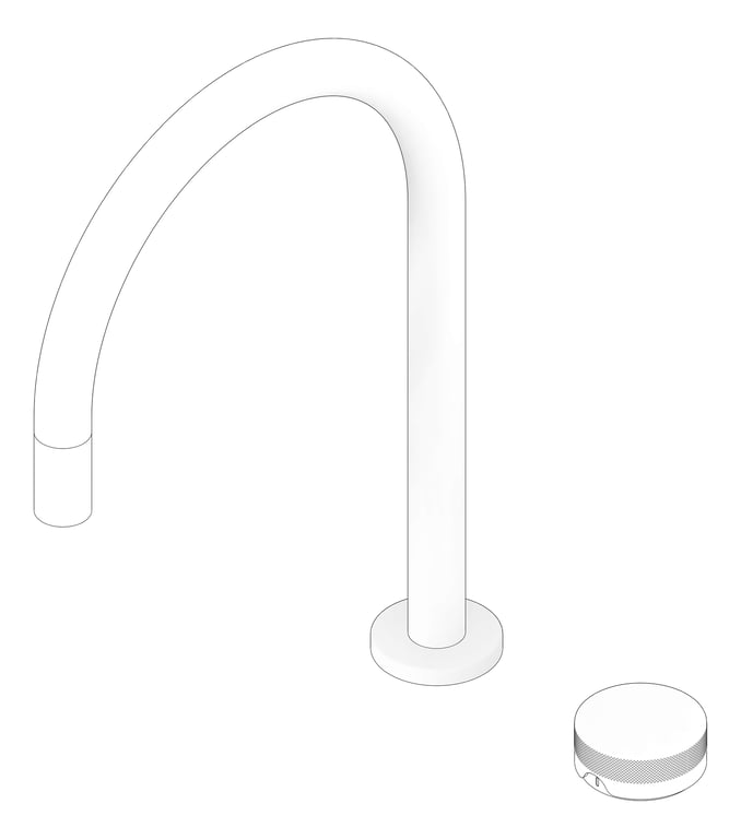3D Documentation Image of MixerSet Sink FaucetStrommen ZeroProgresiv Knurl Curve PullOut