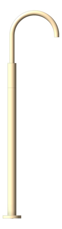Left Image of Mixer Floor FaucetStrommen Pegasi Bath Curve