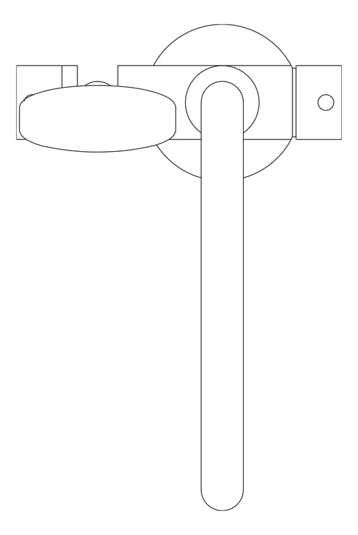 Plan Image of Mixer Floor FaucetStrommen Pegasi Bath HandShower Curve