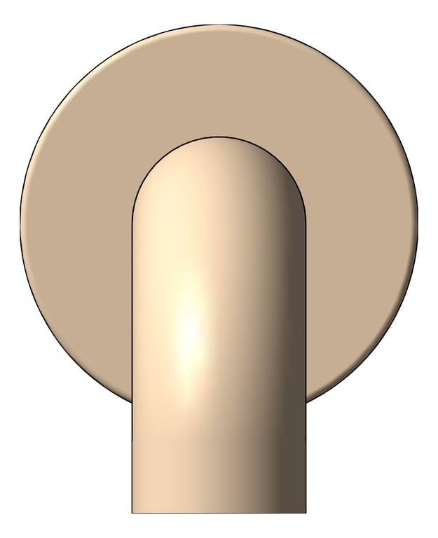 Front Image of Spout Basin FaucetStrommen Pegasi Wall 200